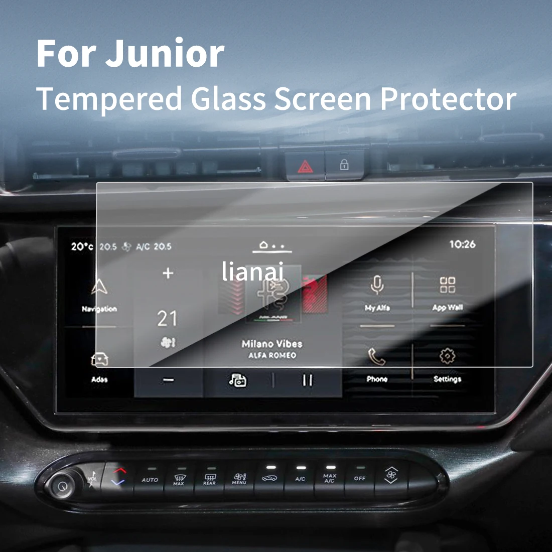 

Защитная пленка для экрана Carplay, защитная пленка из закаленного стекла, навигатор, авто наклейки для автомобиля, аксессуары для 25, Alfa Romeo Junior