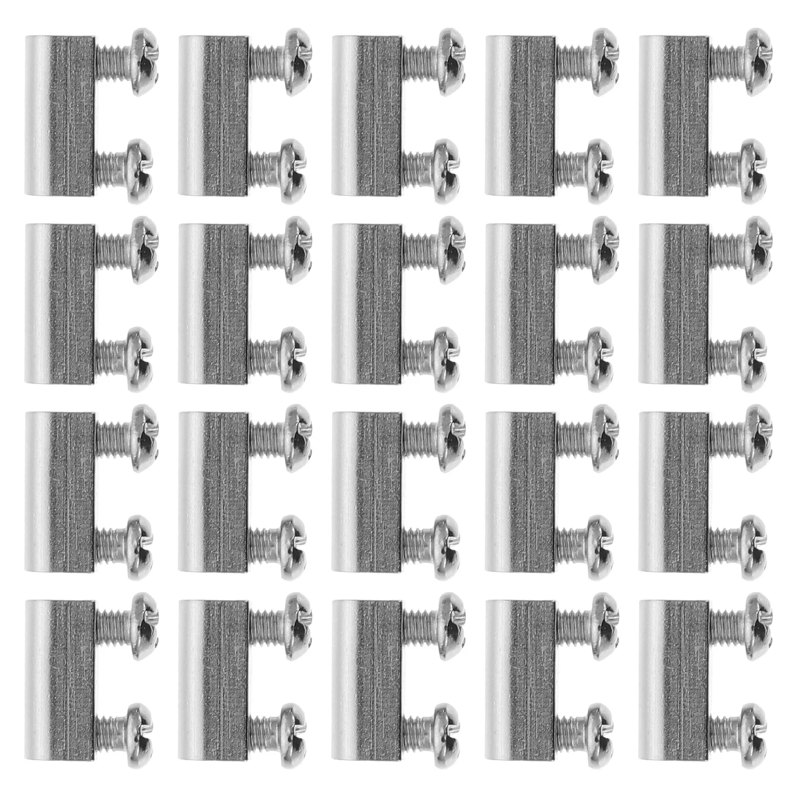 

20 set Double Hole Wire Rope Clamp Two-Way Locking Cable Clips Stainless Steel Anti-Corrosion High Temp Resistant For Rigging