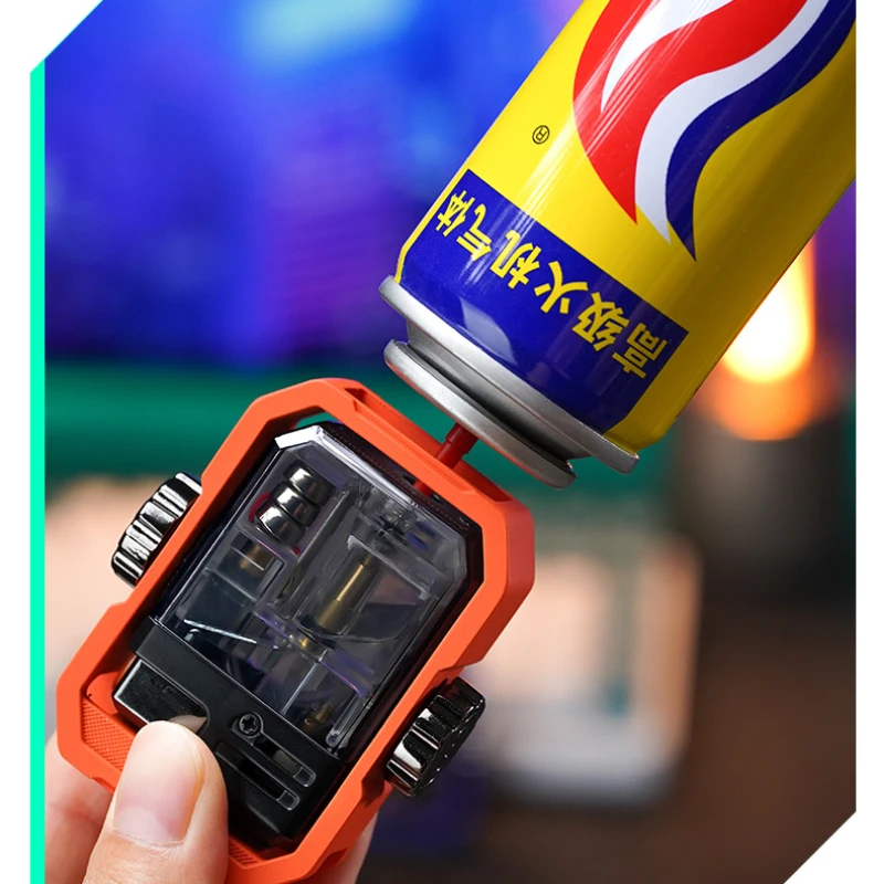 New Cool Rotating Gyro with LEDColorful Lights Windproof Lighter Personalized Transparent Air Chamber Inflatable Lighter Smoking