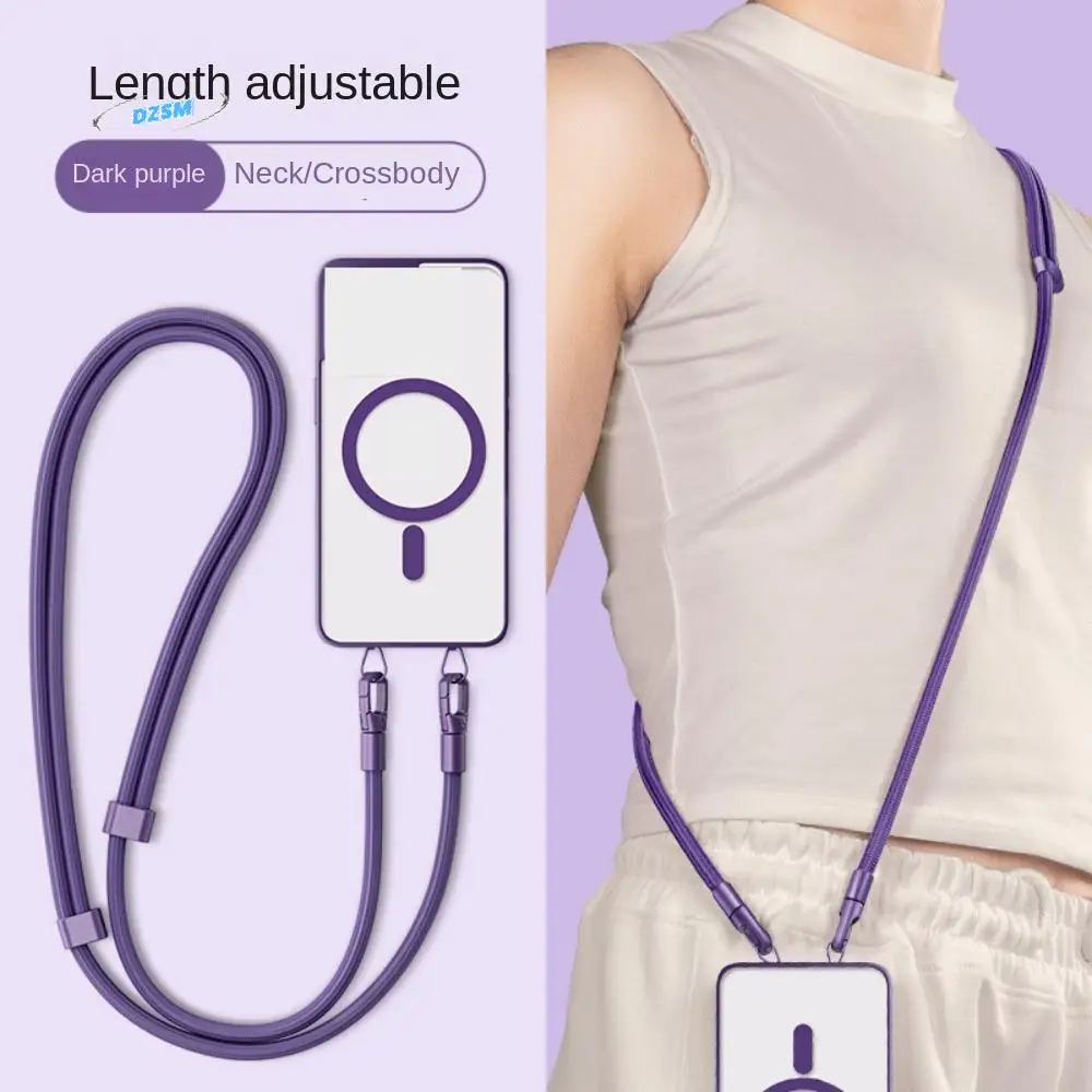 

Double Buckle Crossbody Phone Strap Stainless Steel Clip Adjustment Mobile Phone Lanyard Anti Lost Long Phone Neck Straps