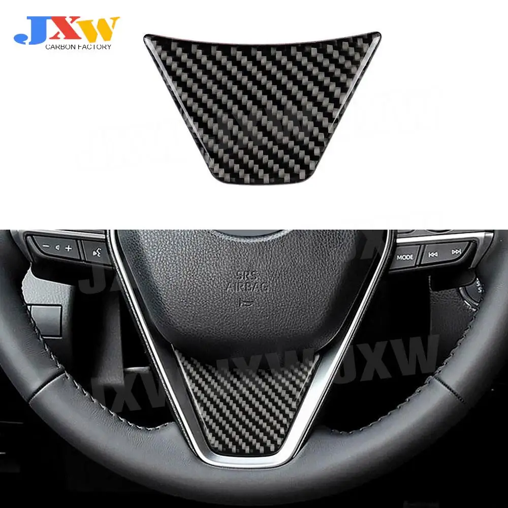 

Carbon Fiber Car Steering Wheel Lower Trim Frame Panel Cover Sticker For Toyota Camry 2018 2019 Accessories