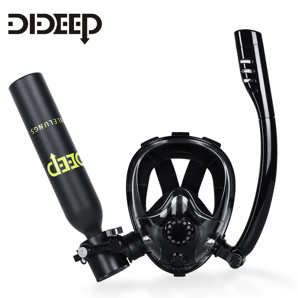 DIDEEP 2024 Hot 0.5L Mini Scuba Diving Lung Air Tank With Full Face Mask