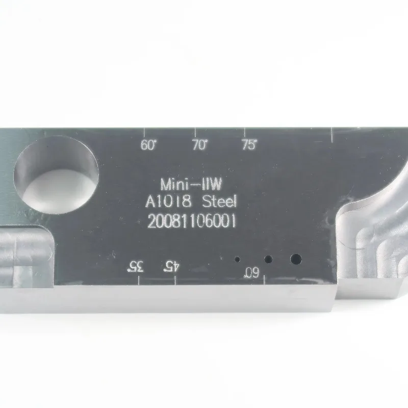 

Сделано MIN IIW TEST BLOCK из углеродистой стали N