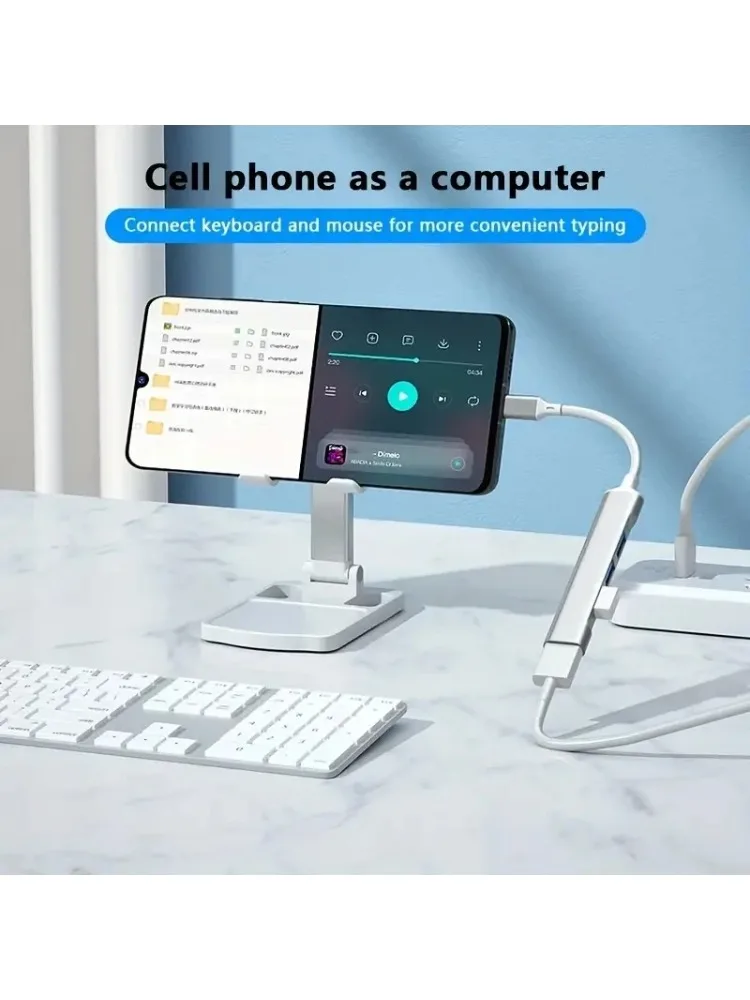 Telefon komórkowy Komputer Rozgałęźnik USB 1 na 4 Szybka transmisja danych Wielofunkcyjny rozdzielacz kabli — zdjęcie 2