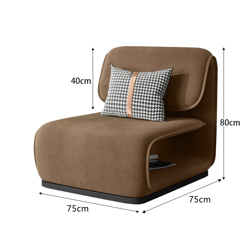 

modern minimalist creative living room small apartment room technology cloth square fabric sofa storage solid wood furniture