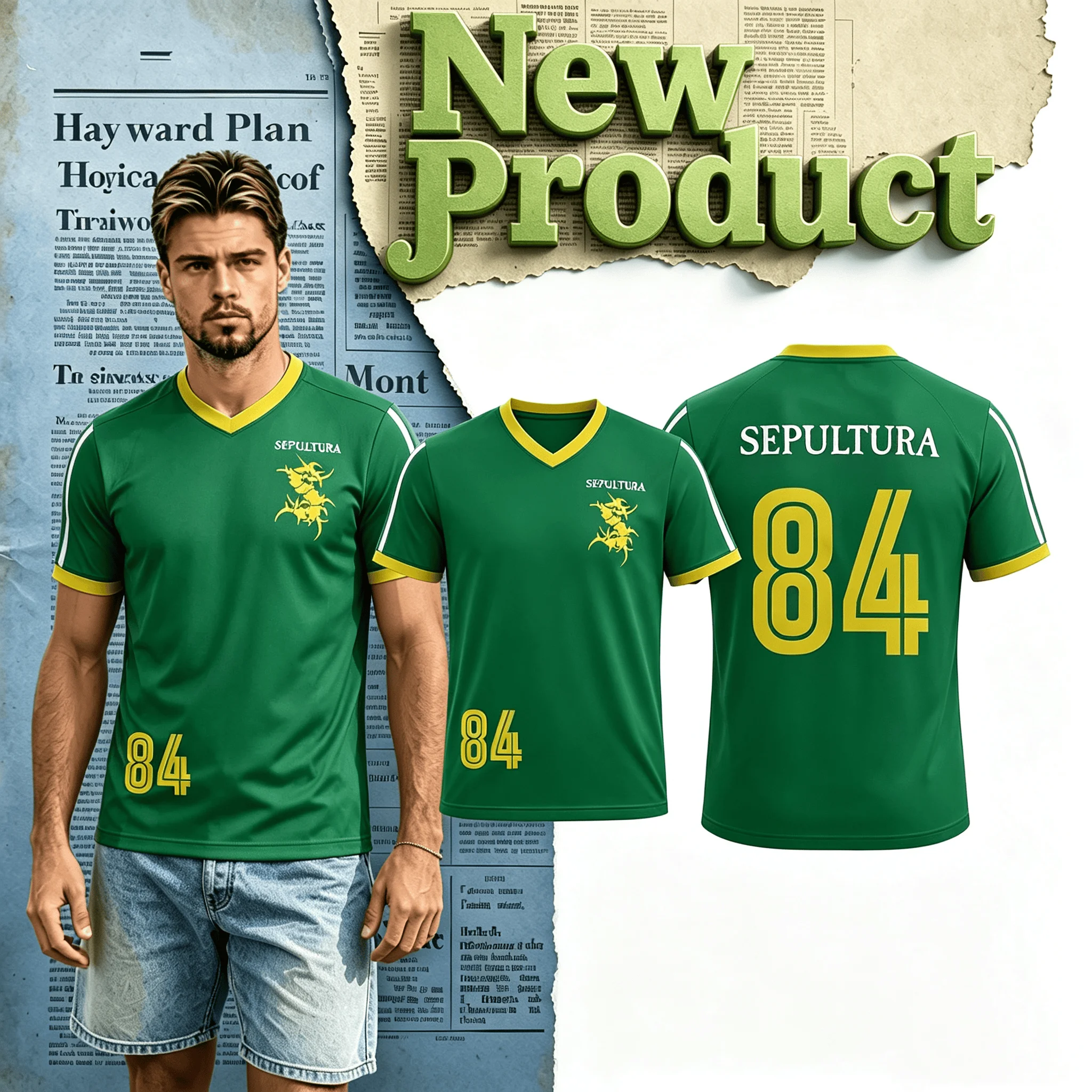 2026 Sepultura 84 Soccer Jersey Death Metal Band Graphic Tee Breathable Summer Streetwear Top Men Women KIDS Family Kids Tee Y2K