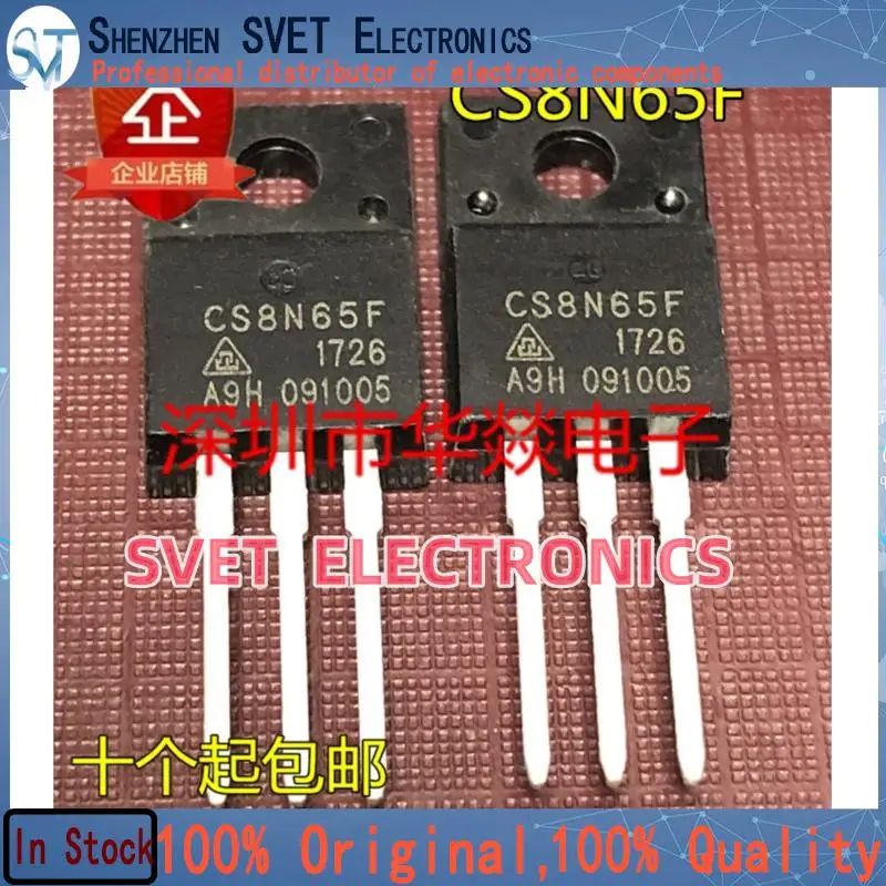 10PCS-50PCS  CS8N65F  TO-220F MOS 650V 8A  Quick Delivery  Fast shipping