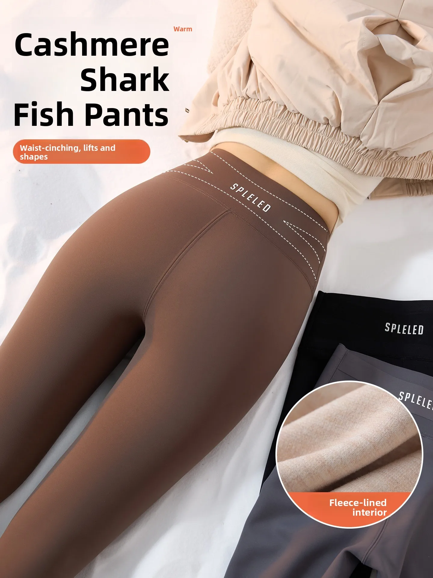 Cintura alta Thiened Fce Yoga Calças Femininas Fitn Sports Bot 2025 Novas Calças Sle Arkskin Calças Casuais Longas