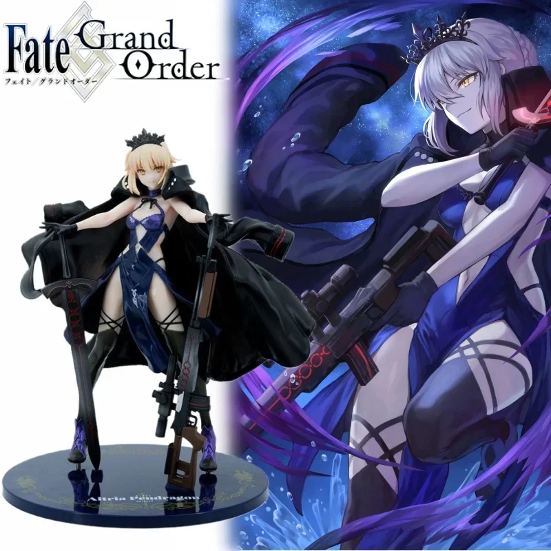 Anime Fate/Grand Order 25cm Altria Pendragon Action Figures Saber Alter Pvc Statue Model Collectible Ornament Toys Adult Gifts