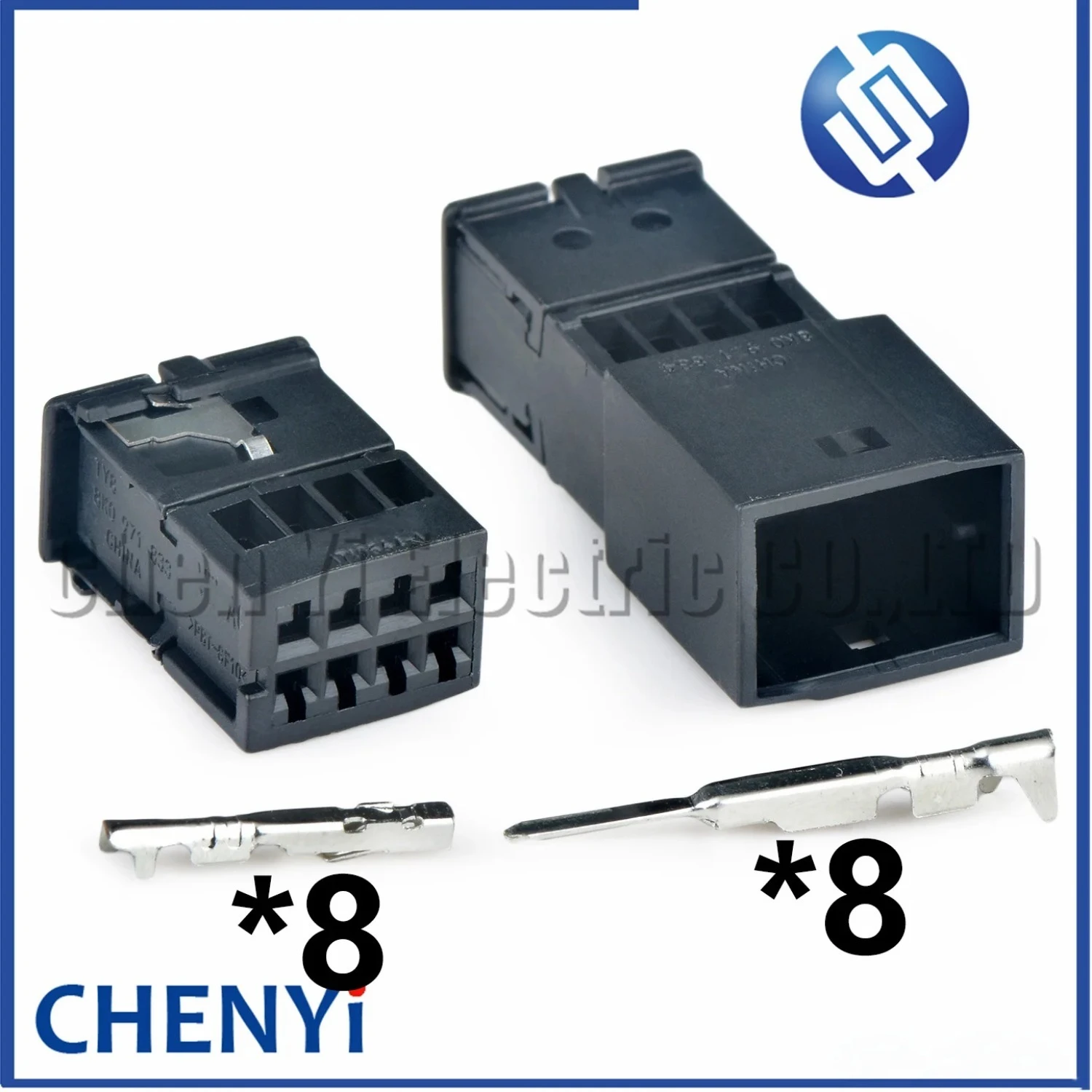 Conector automotivo de 8 pinos, plugue do chicote de fios da câmera do retrovisor do carro 1719566-1 1719564-1 8K0971833 8K0971834