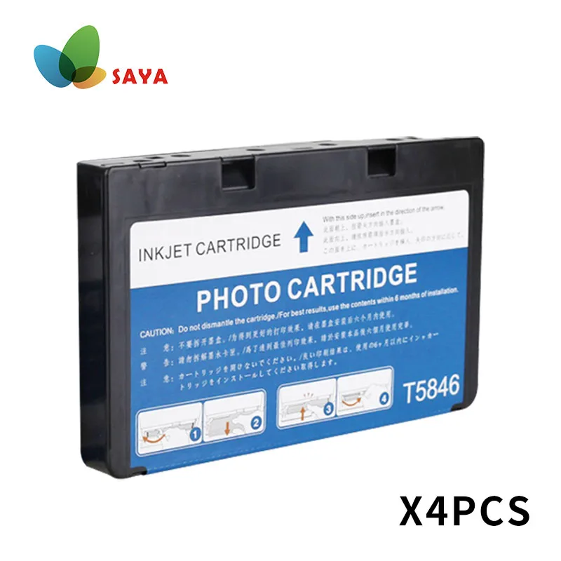 

Saya T5846 Compatible Ink Cartridge for EPSON Picture Mate PM200 PM225 PM260 PM280 PM290 PM240 PM300 Inkjet Printer 4Colors/ Set