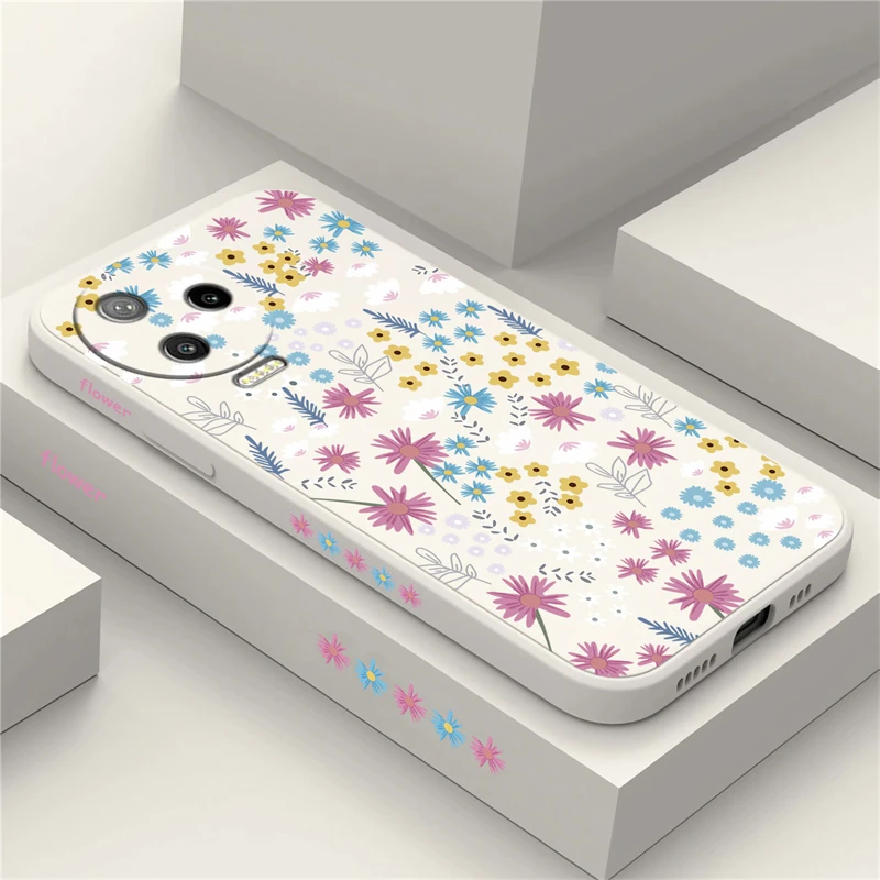 Silicone Soft Phone Case For Infinix Note 10 11 12 G96 30 8I NFC Painting Colorful Flowers Pattern Shockproof Bumper Back Cover