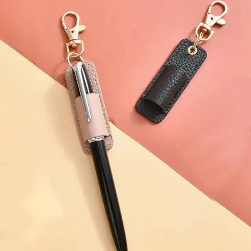 Ремешок-держатель для ручек, зажим для карандашей на шею, брелок для бейджа, анти-потерянный держатель для ручек для значка, кожаные держатели для ручек, ручек