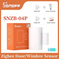 SONOFF SNZB-04P Zigbee3.0 Door/Window Sensor Ewelink APP Tamper Alert Local Smart Scene Work With Alexa Google Smartthings IFTTT