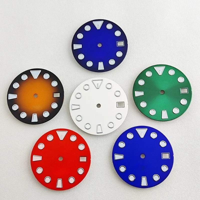 NH35 Dial 28.5mm S Dial Dbalone Series Diving Machinery Dial Suitable For Japan NH35 Green Luminous Watch Accessories NEW DIY