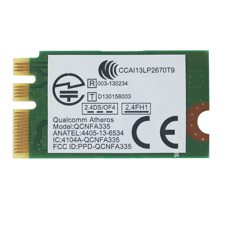 QCNFA335 WLAN Wifi Bluetooth4.0 NGFF Wireless Card for G40-30 45 70 B50 V1000 FRU:04X6022 WLAN