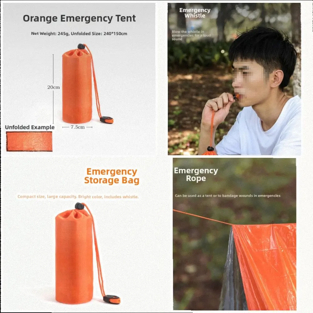 Camping Shelter Blanket 90 Heat Reflection Reinforced Corners Fast Setup Foil Composite Film Lightweight 245g Camping