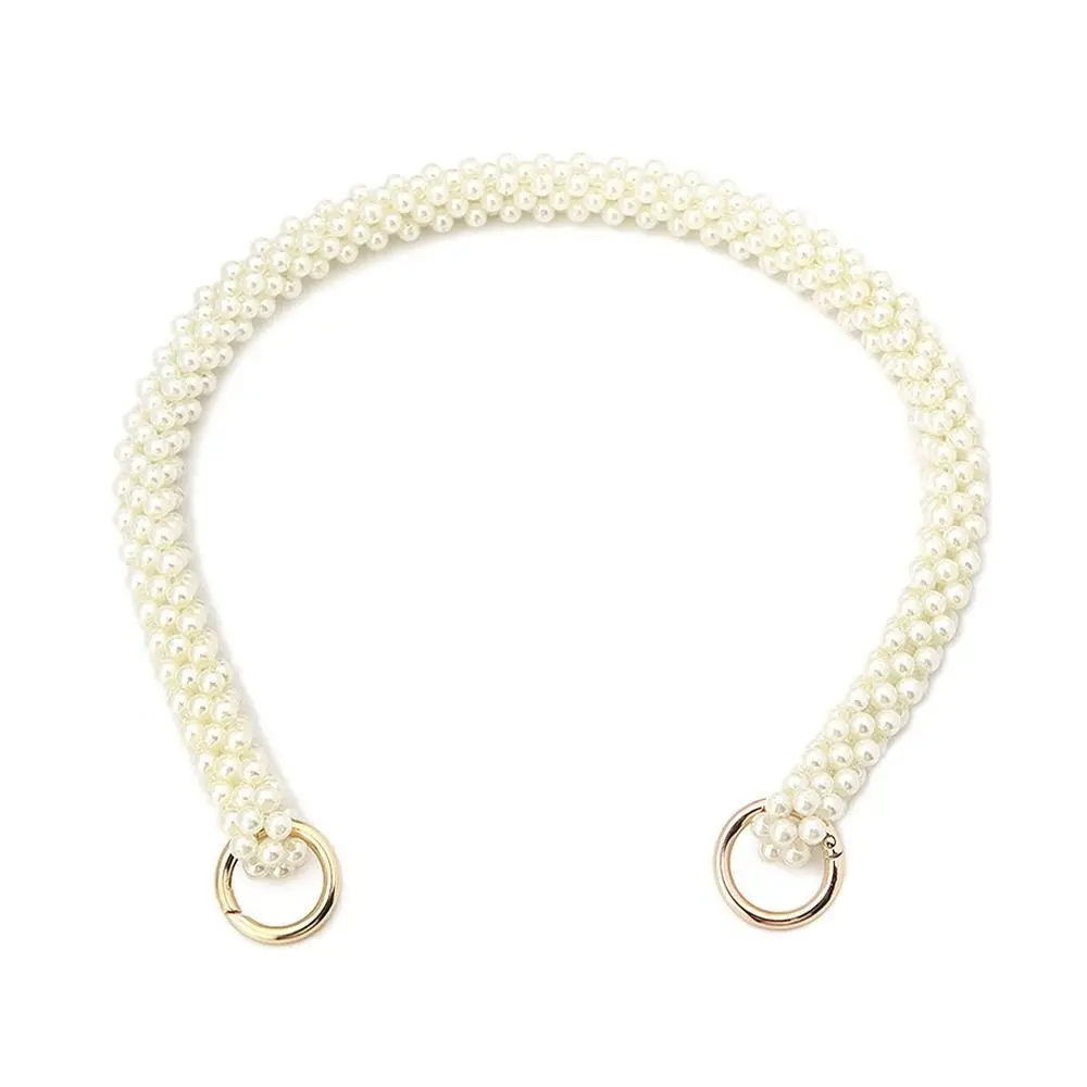 DIY Modification Accessories Bag Straps Replacement Pearl Bag Chain Shoulder Bag Strap Bag Accessories Metal Braided Chain