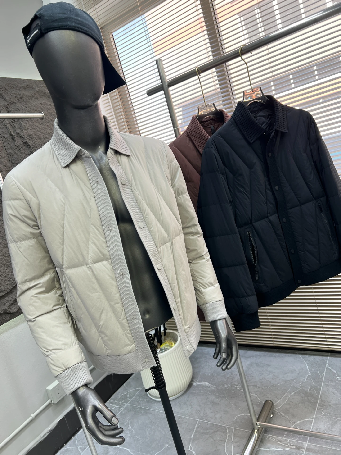 

Мужская повседневная стеганая футболка Jaet с вязаным воротником и термостойким воротником, модная верхняя одежда с украшением на молнии