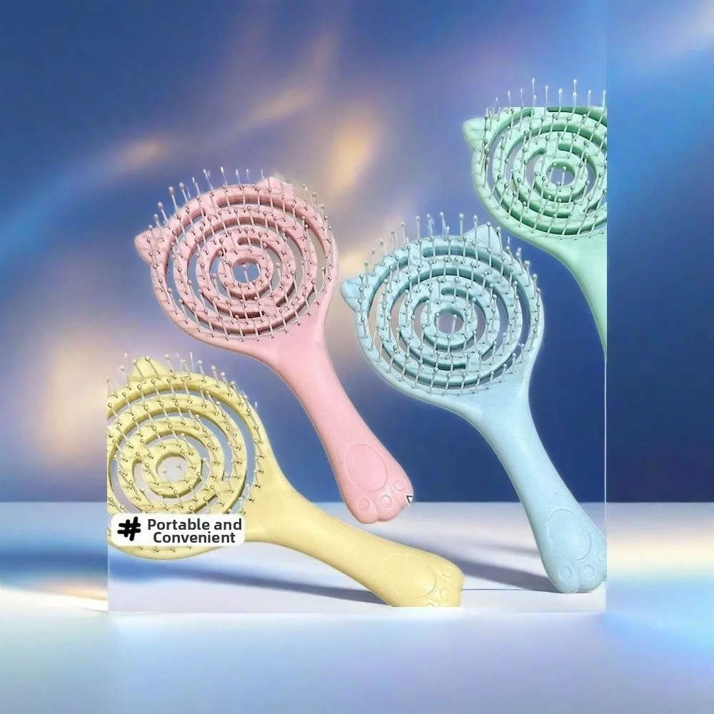 Soft Teeth Cushion Comb Portable Design Gentle Grooming Hair Styling Comb Handheld Size Anti-Tangle Knotless Comb Home Supply