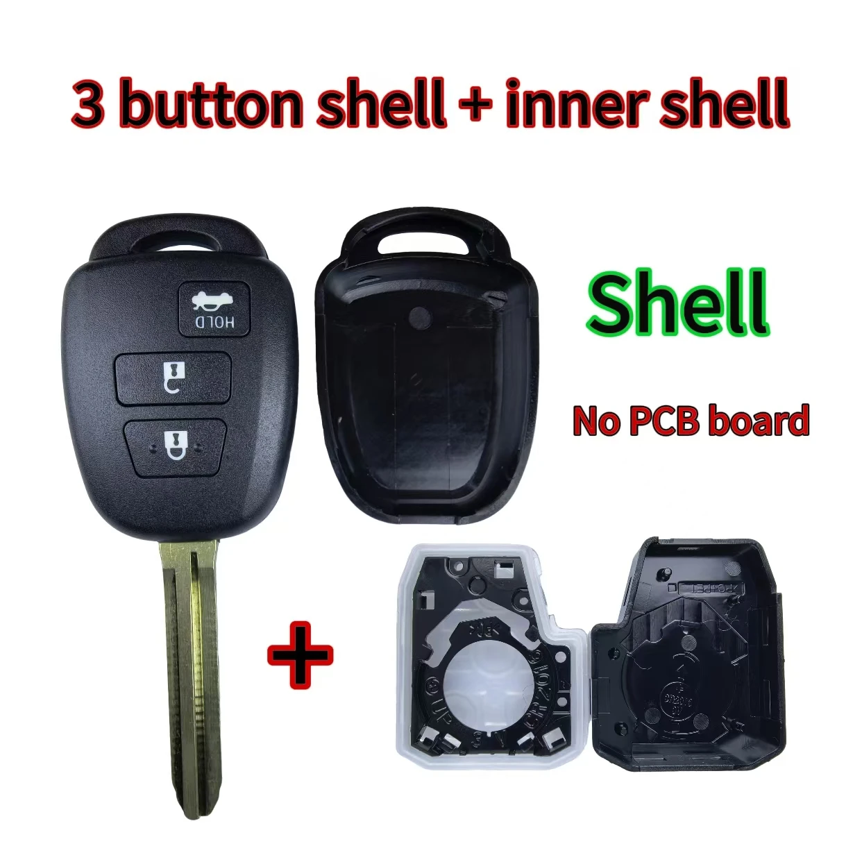Jingxin FCC ID: B71TA 89070-0D580 433 MHz mit optionalen G/H/No-Chip-Fernbedienungen für Toyota Yaris Verso RAV4 2008-2015 Schlüssel/Gehäuse – Detail 15
