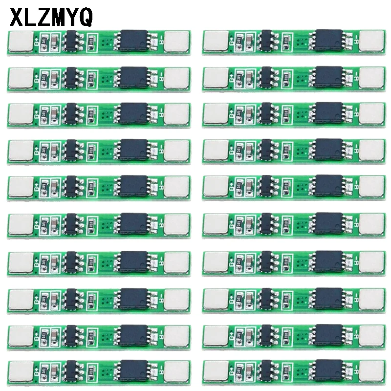 

100 шт. 1S 3,7 В 3A литий-ионная плата защиты BMS PCM для 18650 LiPo батареи, защита от перезаряда/короткого замыкания, аккумулятор DIY