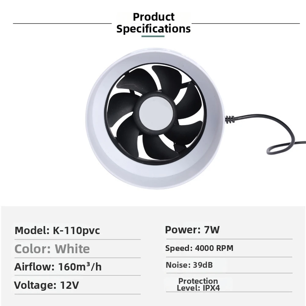 for Whisper Quiet for exhaust Fan Bathroom for exhaust Fan 4 Inch for exhaust Fan Copper Core Motor For Humid Environment
