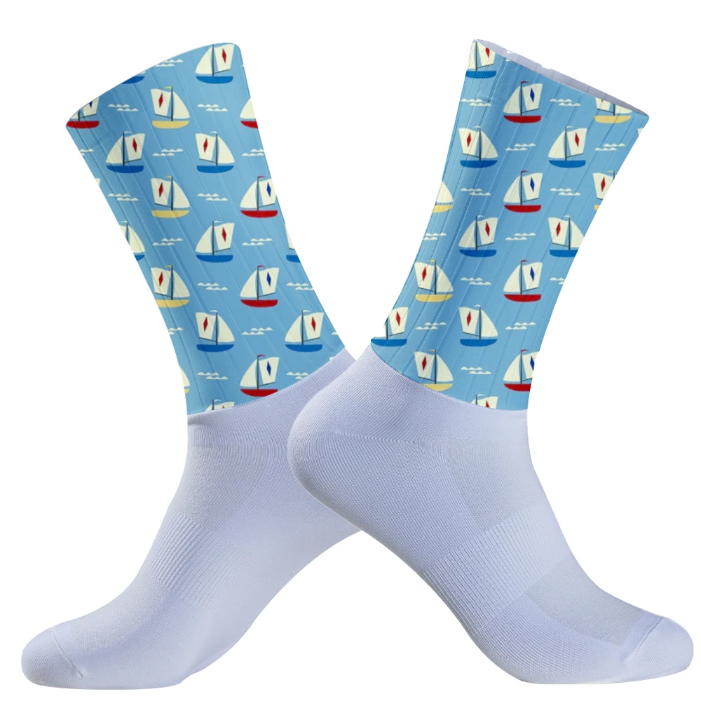 Chaussettes de football élastiques coordonnantes pour hommes et femmes, chaussettes de sport rondes, poignée à ventouse en silicone, football, baseball, cyclisme, nouveau style