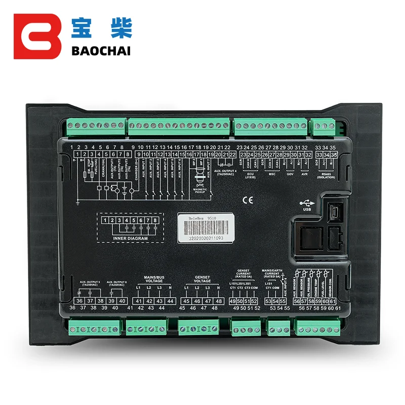 SmartGen HGM9510 Generator Controller Parallel Unit Parallel Networking Diesel Generator Set Controller Module