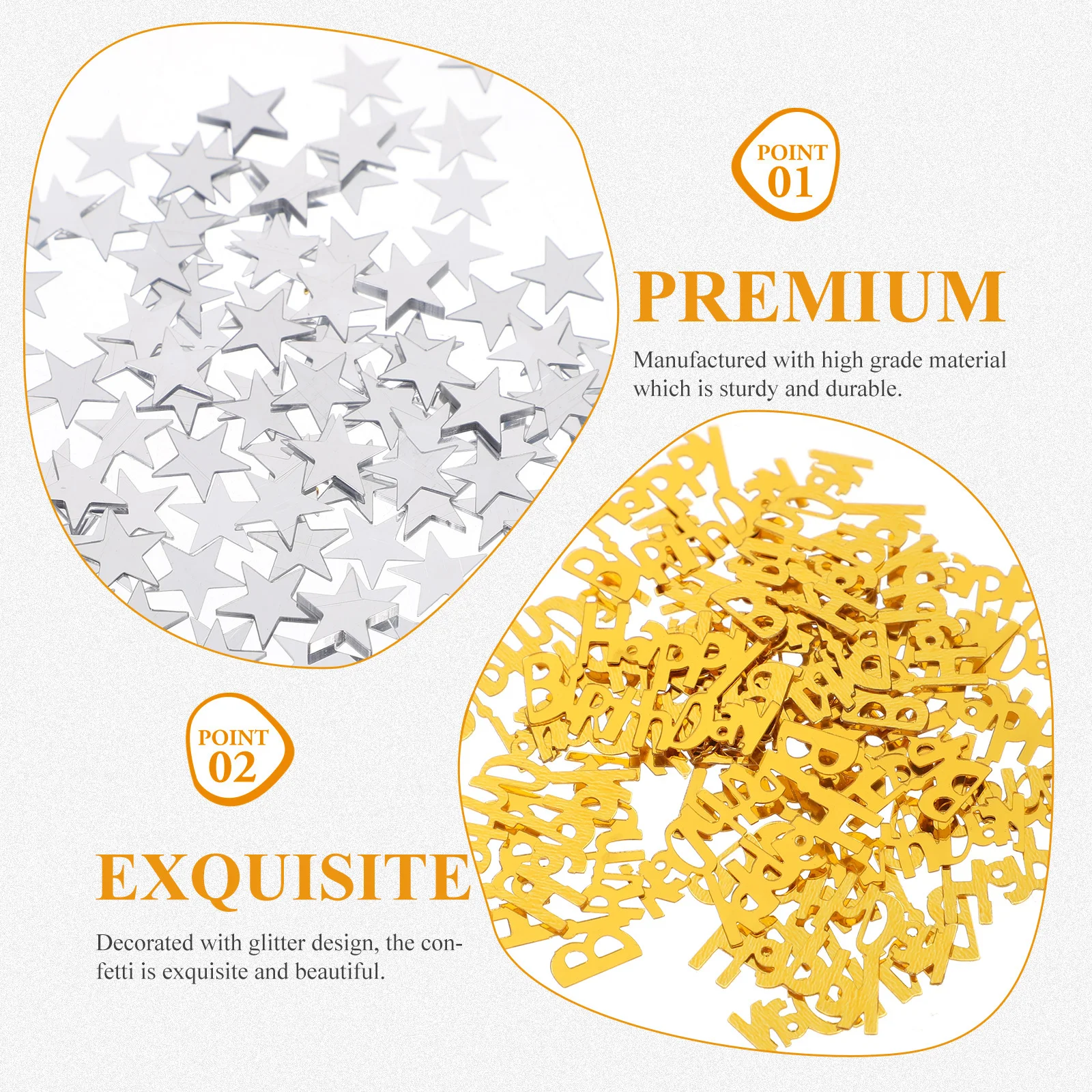 

Birthday Party Confetti Table Scatter Decorations Plastic Safe Light Easy Use Storage Balloon Filler Birthday Confetti