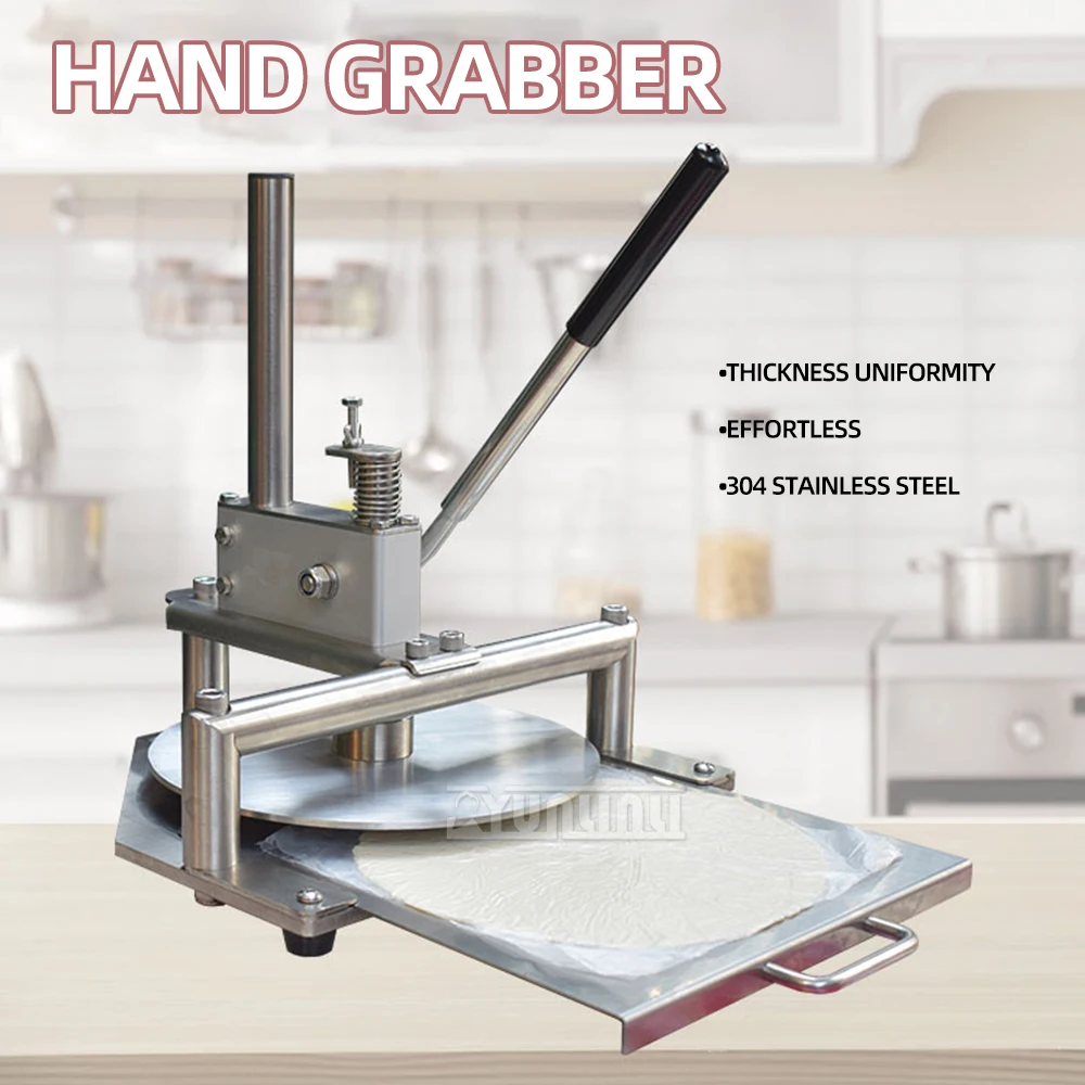 Manual Pizza Former Dough Press hine 304 Stainless Steel Dough Flattening hine Commercial Food Processor