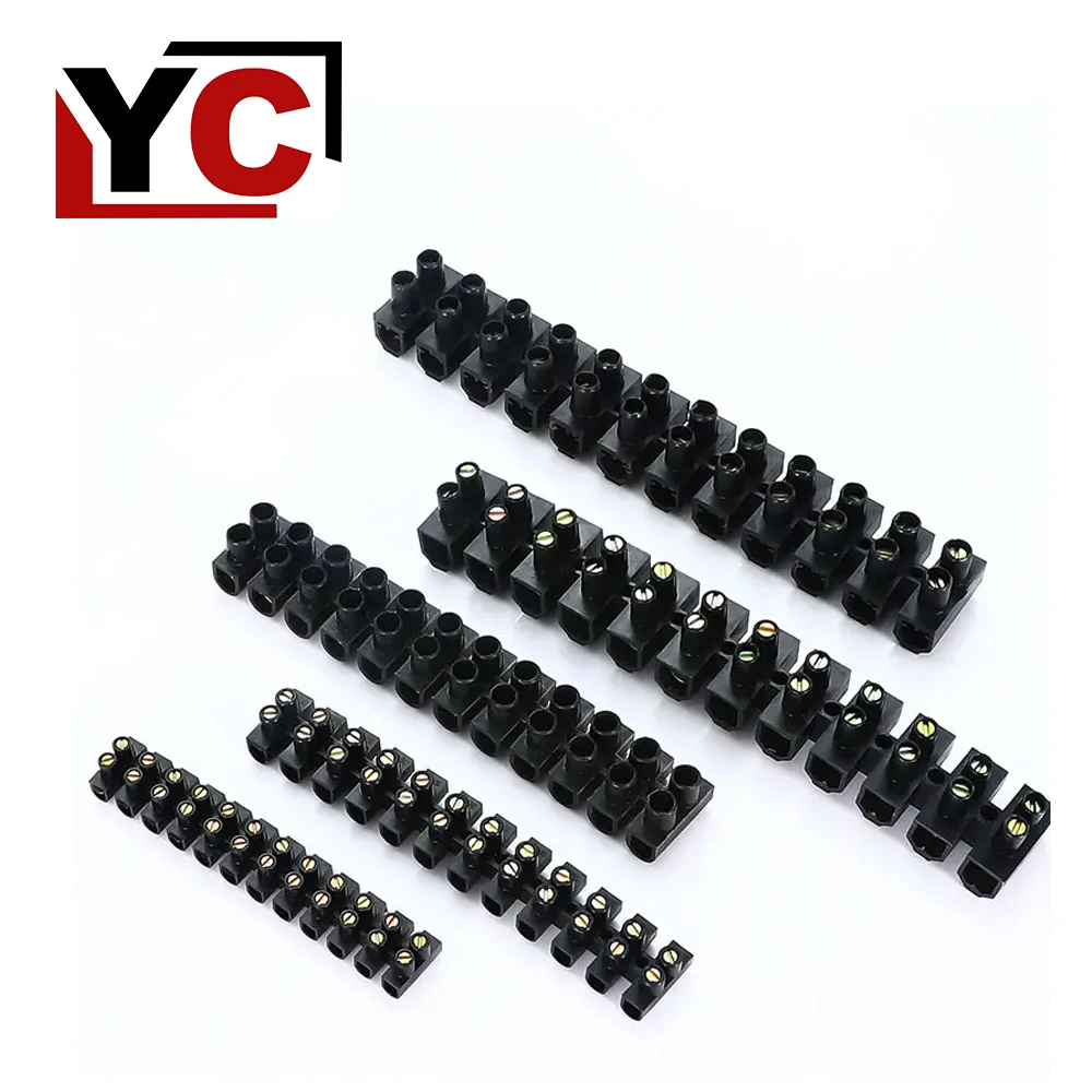 

Plastic terminal block Wire connector 10A 20A 30A 60ADual Row 12 Positions Screw terminal block cable connector Electric Barrier