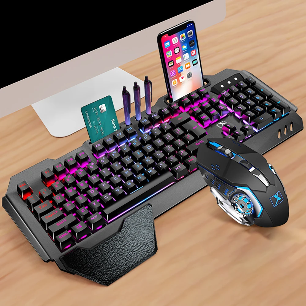 Explosive Rechargeable Waterproof  2.4G Wireless Keyboard and Mouse Set, Keyboard and Mouse Set