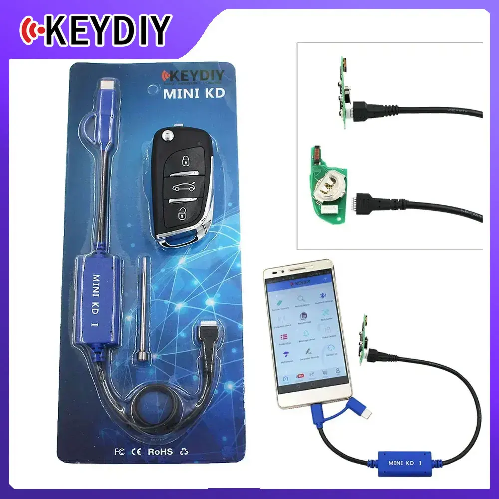 

KEYDIY Mini KD Key Generator Remotes Warehouse in Your Phone Support Android Make More Than 1000 Auto Remotes Similar KD900