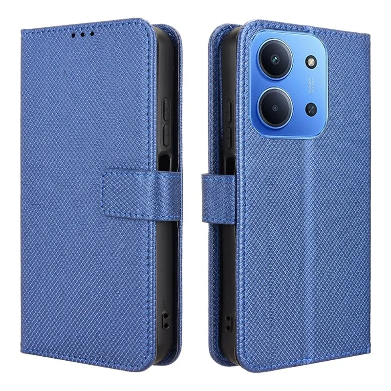 ل Xiaomi Poco C85 محفظة قلابة حالة الماس الحبوب الجلدية المغناطيسي قوس غطاء ل Xiaomi Poco C85 الغلاف