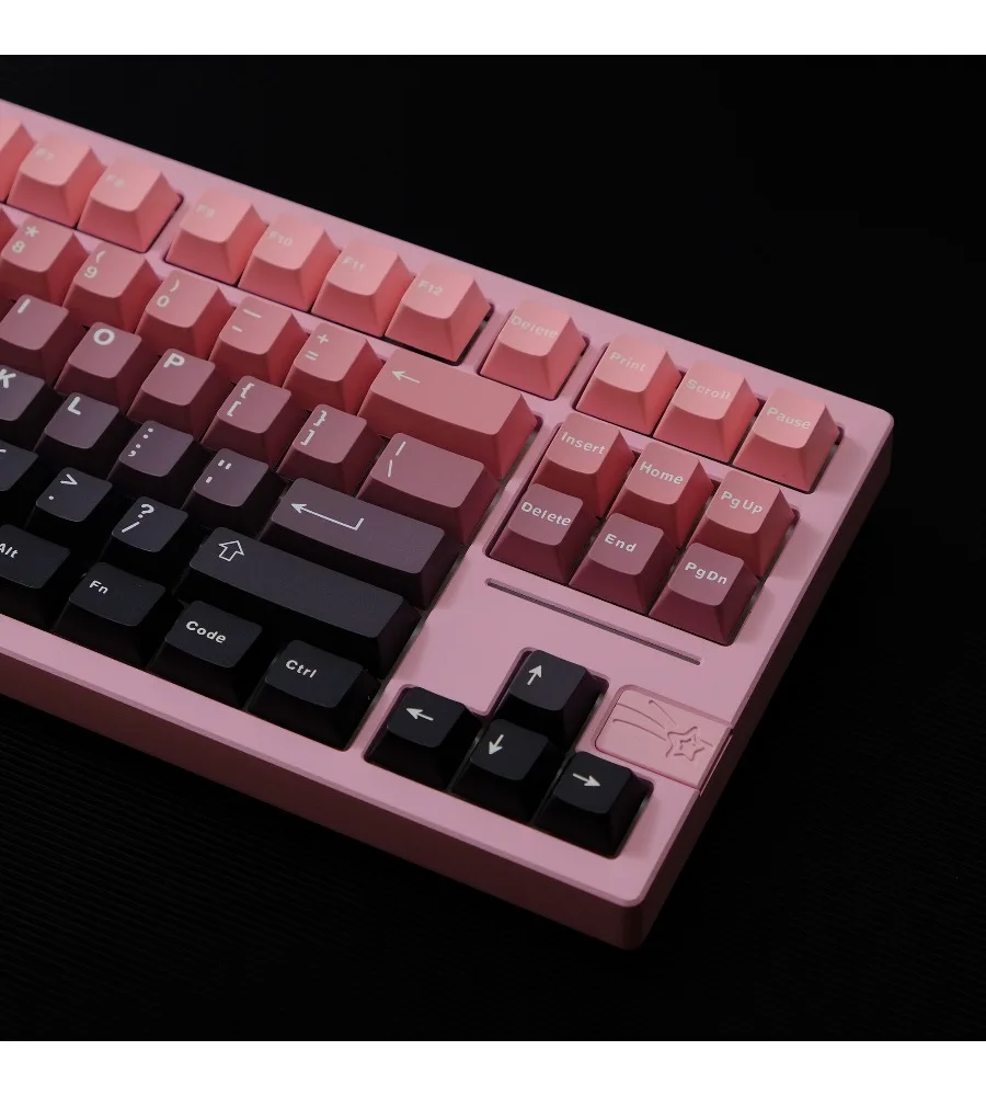 Keycap personality two-color original height ABS two-color blackberry bean paste gradual change keycap