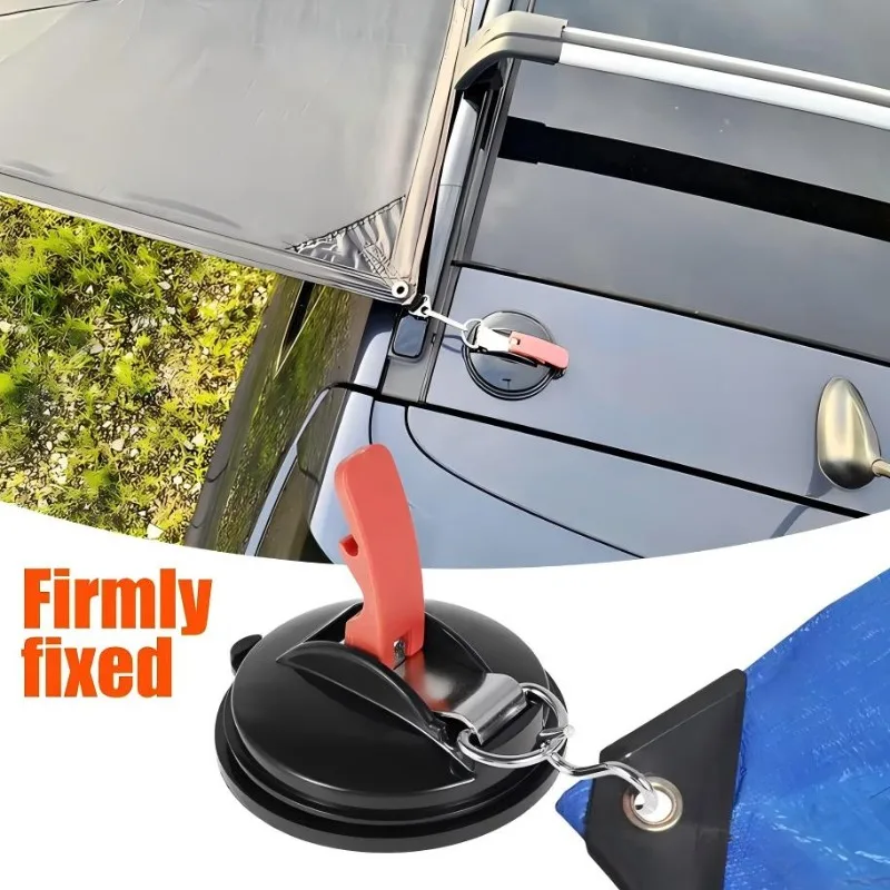 Set of 2 Heavy‑Duty Vacuum Suction Cup Anchors With Fixing Hooks for Car Bathroom Watch Straps Hanging Storage