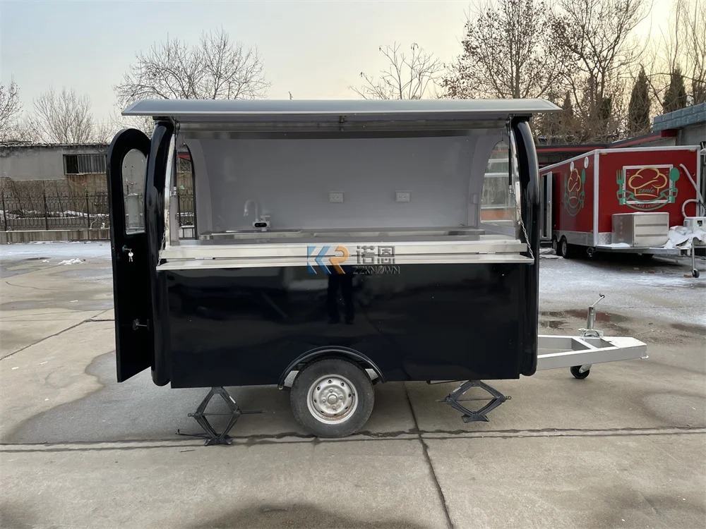 

Custom Food Trailer Snack Pizza Kiosk Concession Food Truck Van Mobile Kitchen Fully Catering Equipments