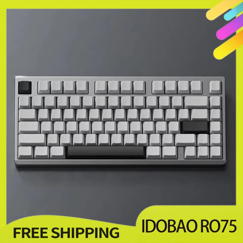 Idobao Ro75 Mechanical Keyboard 3modes Aluminum Rgb Hot Swap 6000mah Gaming Keyboard Customized Computer Office Accessories Gift