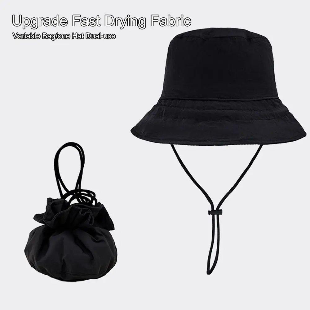 Versatile Waterproof Bucket Hat Sun Protection Quick Drying Fisherman Hat Anti-UV With Storage Bag Sun Hat Hiking