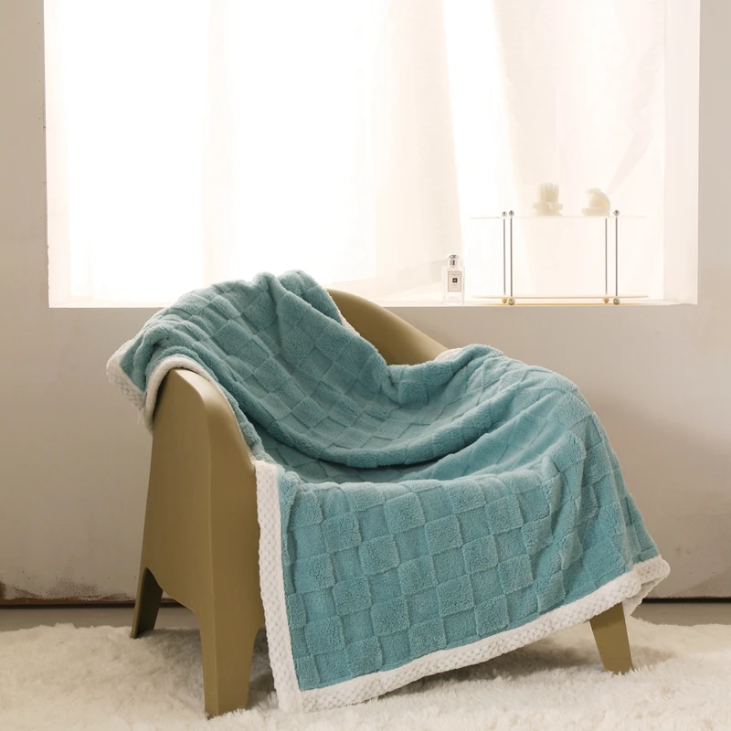 

Winter Blanket Thickened Warm Lamb Wool Leisure Blanket Home Warm Thick Soft Bed Cover Knee For Office Sofa Microfiber Bedding