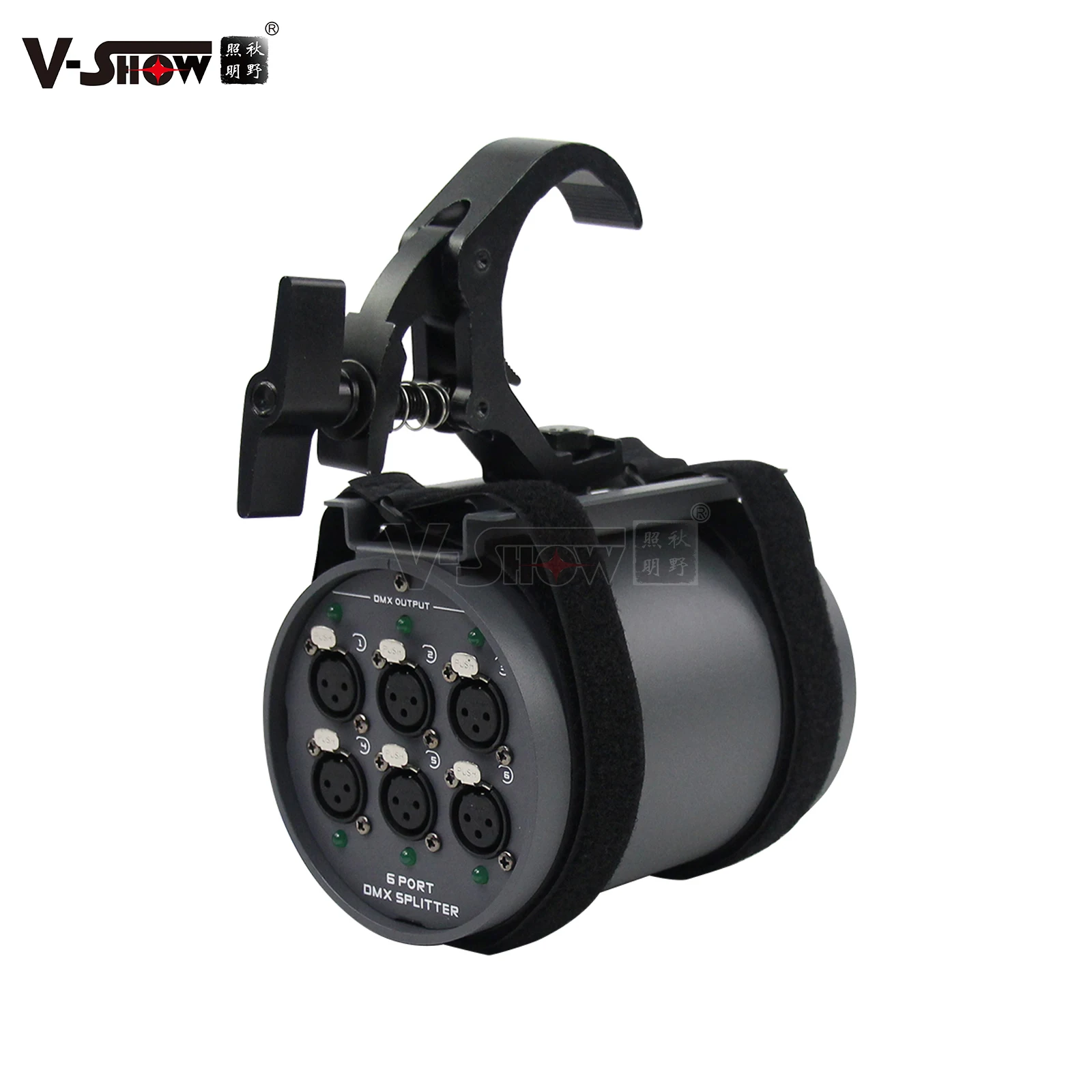 1pc 6 Port DMX Splitter And Amplifier Output 512x 6 Channels For Dj Disco Stage Light Control