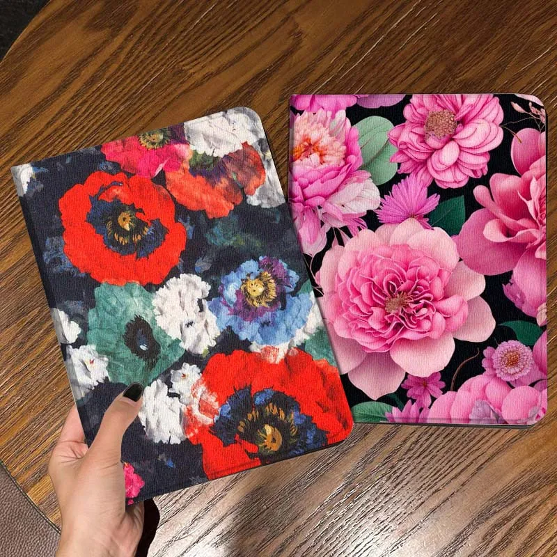 

Colorful Poppy Flower Pattern Tablet Case For Apple iPad Air Pro mini 1 2 3 4 5 6 7 8 9 11 M2 M3 M5 M4 5th 6th 7th 10th 11th