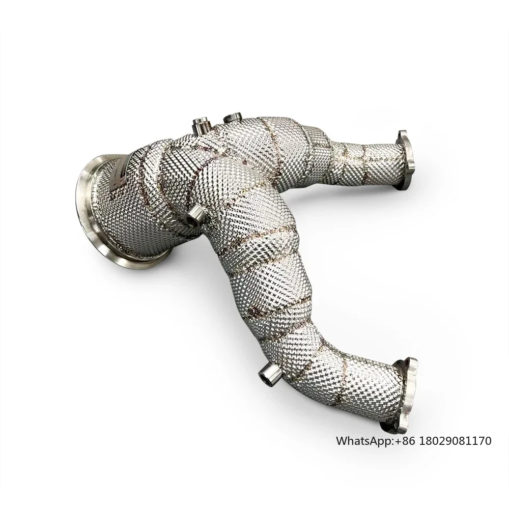 High Performance Automotive Exhaust System Heat Shield Catted Exhaust Downpipe For Audi Sq5 V6t 3.0t (ea839)