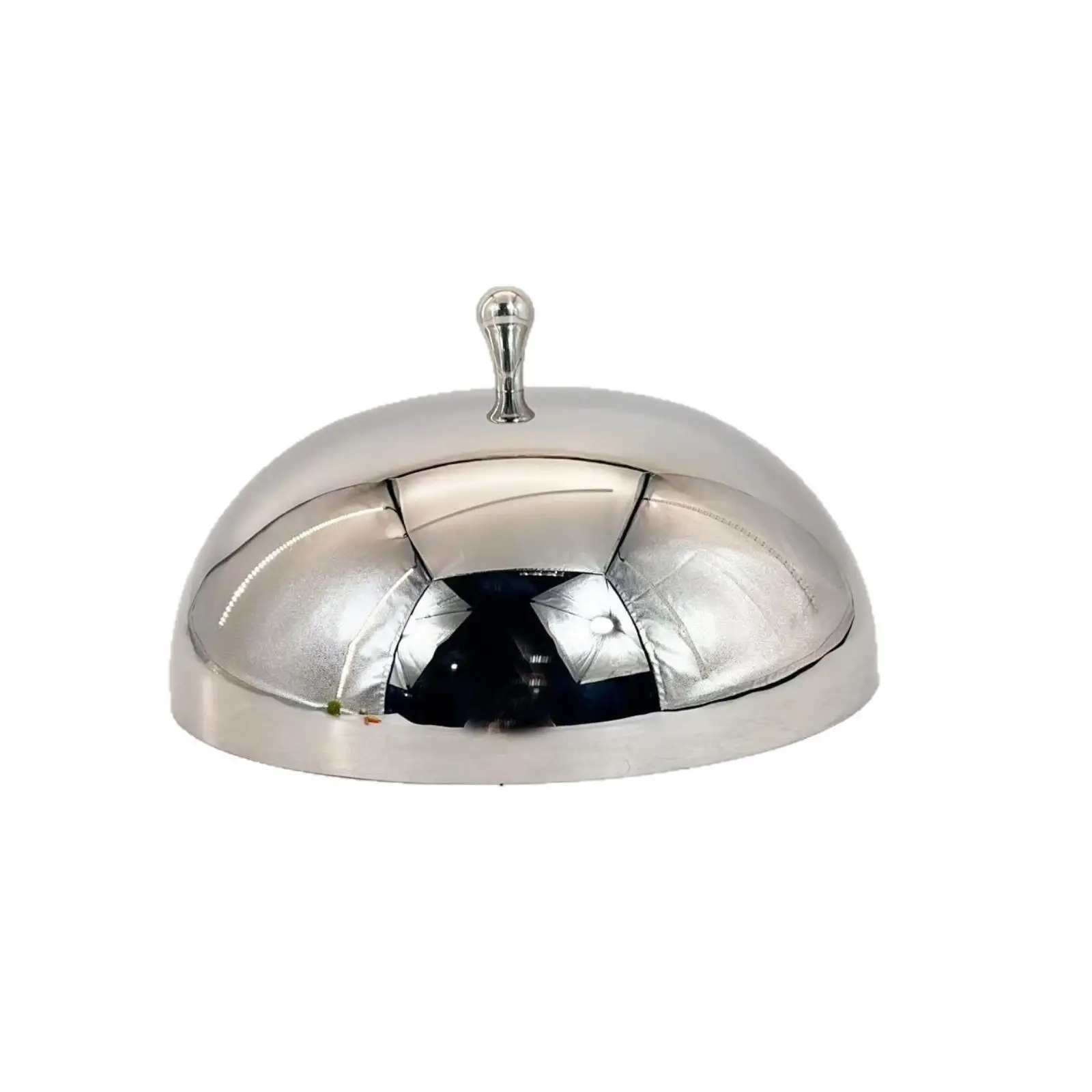 Sturdy Stainless Cloche with Handle for Showcasing Desserts and Appetizers