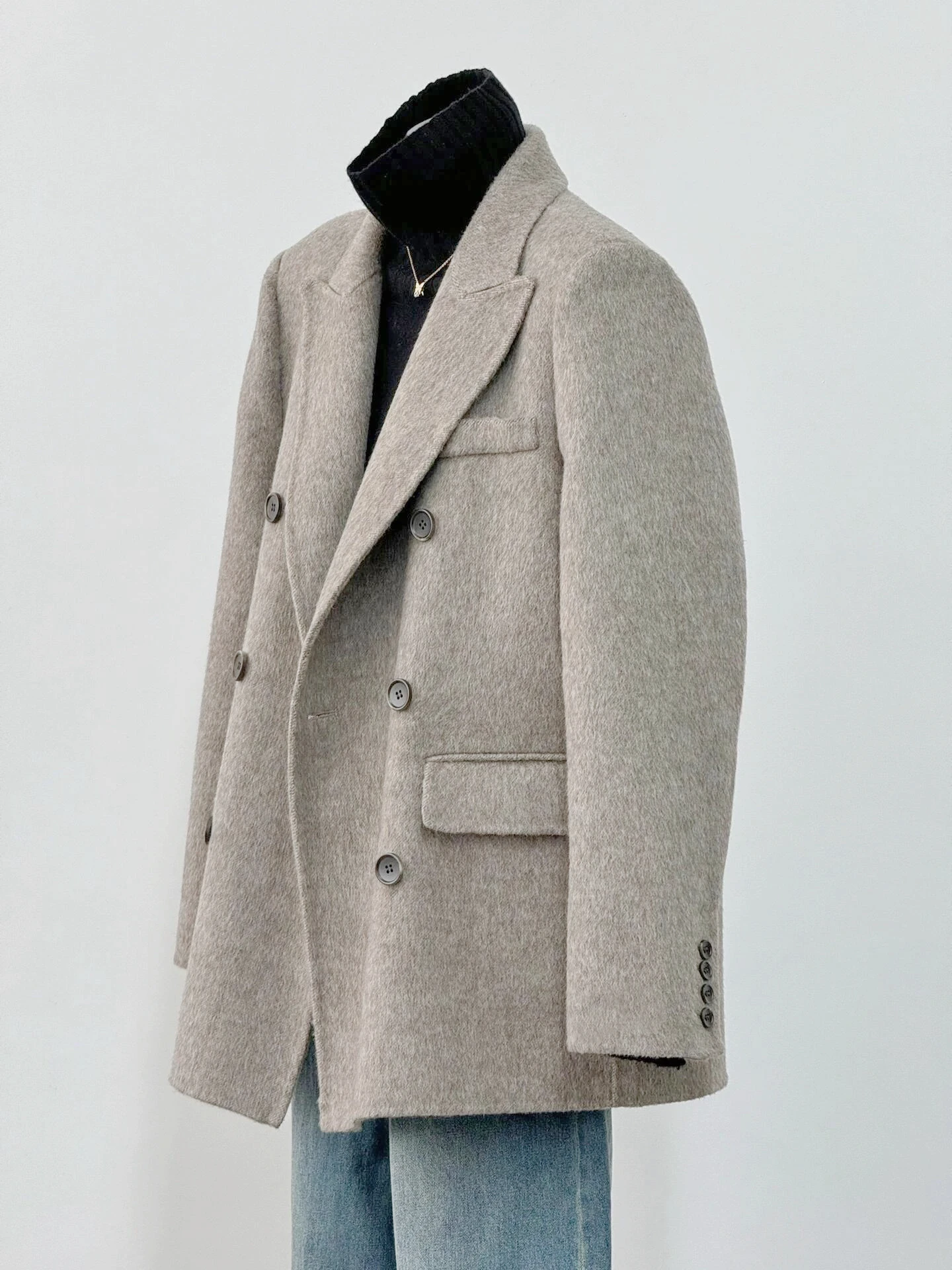 

Шерстяное пальто Oaeal женское, новинка осень-зима 2025, маленький размер, шерстяной костюм-пиджак, верхняя одежда из шерсти, премиум-класс, корейский стиль