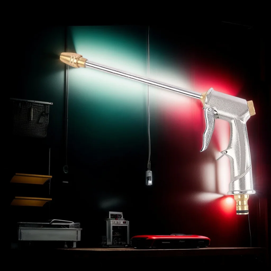 

​ ​ Водяной пистолет высокого давления для мотоцикла — алюминиевый пистолет и латунная насадка для максимальной мощности очистки автомойки ​ ​