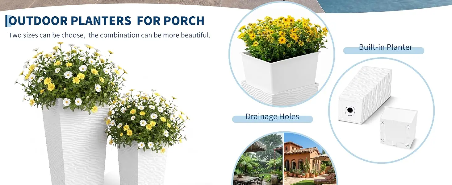 Tall Outdoor Planter