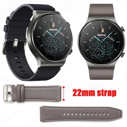 22mm Leather Strap for Huawei Watch GT Band GT2 GT3 Pro Replacement Wristband for Men Women Waterproof Sport Bracelet