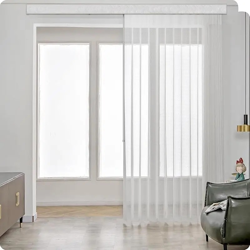 

Hot Selling American Market Multiple Color Light Filtering Smart Wifi App Remote Control Dream Vertical Blinds For Sliding Door